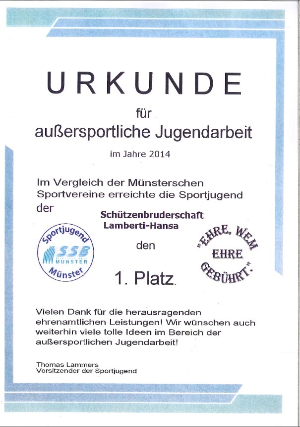 Urkunde SSB